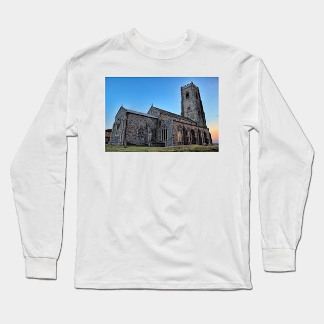 St Mary's Church Happisburgh Long Sleeve T-Shirt by avrilharris